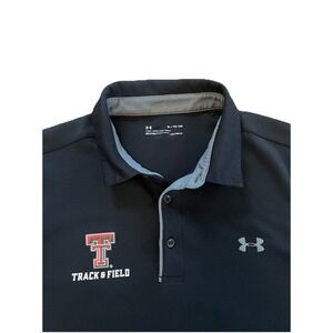 Under Armour Texas Tech Red Raiders Track And‎ Field Black Polo Shirt Men's XL